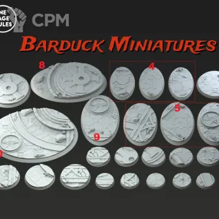 Описание картинки Базы/Подставки Battle Sisters 2 Круглые 90х52мм от Barduck Miniatures по цене 749руб | Свободный Рынок Миниатюр - СРМ