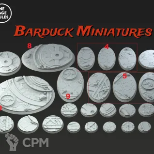 Описание картинки Базы/Подставки Battle Sisters 2 Круглые 60х35мм от Barduck Miniatures по цене 719руб | Свободный Рынок Миниатюр - СРМ