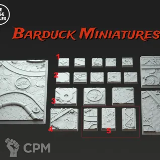 Описание картинки Базы/Подставки Battle Sisters 2 Квадратные 20мм от Barduck Miniatures по цене 419руб | Свободный Рынок Миниатюр - СРМ