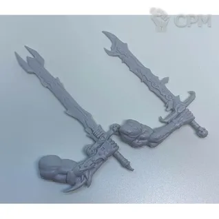 Описание картинки Daemon Prince Sword x 2 от NEW-MINIATURES по цене 313руб | Свободный Рынок Миниатюр - СРМ