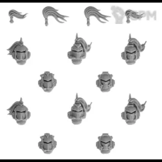 Описание картинки White Scars Mk II Heads Upgrade Set от Darkminiatures по цене 376руб