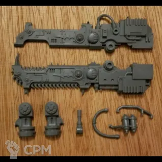 Описание картинки Chaos Knight - Desecrator Reaper Chainsword от DARKMINIATURES_PRO по цене 627руб | Свободный Рынок Миниатюр - СРМ