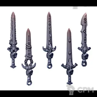 Описание картинки Space Wolves - Power Swords set от NEW-MINIATURES по цене 313руб | Свободный Рынок Миниатюр - СРМ