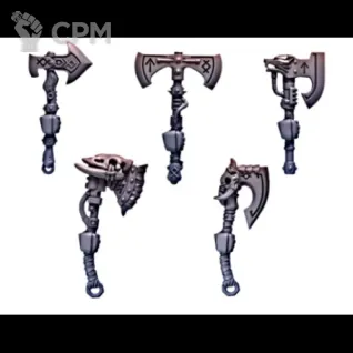 Описание картинки Space Wolves - Power Axes set от NEW-MINIATURES по цене 313руб | Свободный Рынок Миниатюр - СРМ