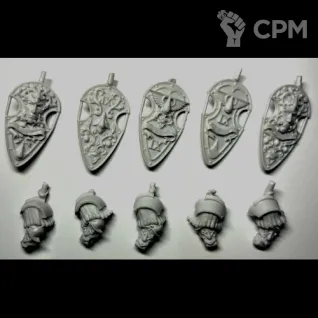 Описание картинки Blood Angels Crimson Paladins - Shields от NEW-MINIATURES по цене 600руб | Свободный Рынок Миниатюр - СРМ