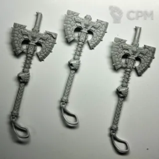 Описание картинки Logan Grimnar - Axe Morkai x 3 от NEW-MINIATURES по цене 365руб | Свободный Рынок Миниатюр - СРМ