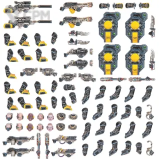 Описание картинки Palanite Enforcer Weapons &amp; Upgrades от Darkminiatures по цене 1 463руб | Свободный Рынок Миниатюр - СРМ