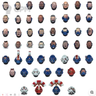 Описание картинки Space Marine Heads от NEW-MINIATURES по цене 1 000руб | Свободный Рынок Миниатюр - СРМ