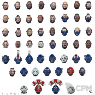 Описание картинки Space Marine Heads от Darkminiatures по цене 1 000руб | Свободный Рынок Миниатюр - СРМ