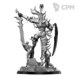 Описание картинки Daemon Prince of Slaanesh w slaves от 3Д печать миниатюр по цене 1 569руб | Свободный Рынок Миниатюр - СРМ
