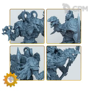 Описание картинки Thousand Sons Daemon Prince от ForgeNight по цене 1 650руб | Свободный Рынок Миниатюр - СРМ