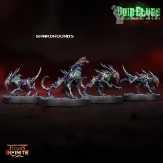Описание картинки Dark Elves/Shardhounds от Barduck Miniatures по цене 699руб | Свободный Рынок Миниатюр - СРМ