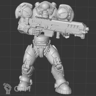 Описание картинки Terran Marine ( standart pose ) от White Blackjack по цене 399руб | Свободный Рынок Миниатюр - СРМ