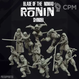 Описание картинки Blade of the Nomad Ronin: The Shinobi от PocketSized Prints по цене 1 700руб | Свободный Рынок Миниатюр - СРМ