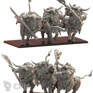 Описание картинки Chaos dwarfs - Taurukh Annointed (x3) от 3Д печать миниатюр по цене 2 777руб | Свободный Рынок Миниатюр - СРМ