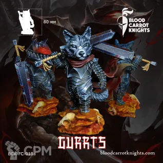 Описание картинки Гатс | Коллекционная миниатюра 70 мм от Blood Carrot Knights по цене 1 450руб | Свободный Рынок Миниатюр - СРМ
