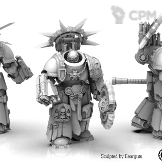 Описание картинки Dark Crusader - Lord in Colossus Armor от Manufactorum76 по цене 550руб | Свободный Рынок Миниатюр - СРМ
