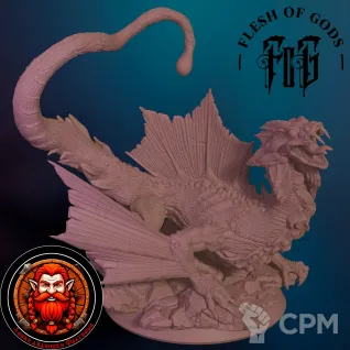 Описание картинки Глубинный дракон от Falgrim's_shop по цене 2 200руб | Свободный Рынок Миниатюр - СРМ