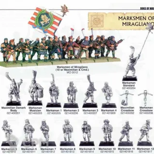 Описание картинки Maximilian Damark (Marksmen of Miragliano) от Red Ember по цене 4 500руб | Свободный Рынок Миниатюр - СРМ