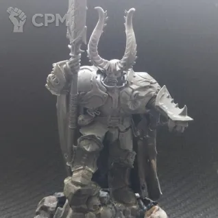 Описание картинки Chaos Lord или Champion of Chaos от Tenzen по цене 1 600руб | Свободный Рынок Миниатюр - СРМ