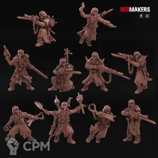 Описание картинки Ренегаты Крига/Культисты (цена за 1 модель) от 3D Wargaming по цене 200руб | Свободный Рынок Миниатюр - СРМ