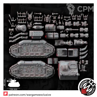 Описание картинки Renegades of pain degrader battle tank Леман Русс Ренегатов от WastelandMiniatures по цене 3 300руб | Свободный Рынок Миниатюр - СРМ