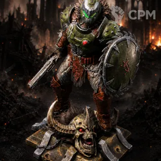 Описание картинки Doom Slayer / Палач Рока — doom The Dark Ages от Жидкий Пират по цене 11 000руб | Свободный Рынок Миниатюр - СРМ
