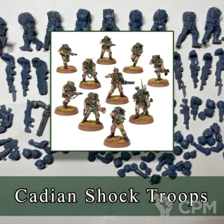 Описание картинки Cadian Shock Troops от SaJRa по цене 800руб | Свободный Рынок Миниатюр - СРМ