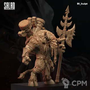 Описание картинки Tauren Chieftain от Naggaroth Night по цене 2 000руб | Свободный Рынок Миниатюр - СРМ