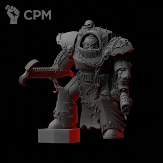 Описание картинки Night Lords Cataphractii with Heavy Weapon от 3D Print Workshop по цене 422руб | Свободный Рынок Миниатюр - СРМ