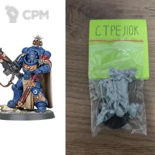 Описание картинки Captain with Master-crafted Heavy Bolt Rifle (Литье) от Барахолка CTPEJIKA по цене 500руб | Свободный Рынок Миниатюр - СРМ