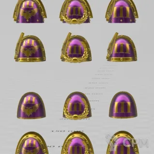 Описание картинки Emperor's Children Shoulder Pads от Saudad по цене 300руб | Свободный Рынок Миниатюр - СРМ
