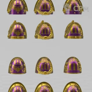 Описание картинки Emperor's Children Shoulder Pads от Saudad по цене 300руб | Свободный Рынок Миниатюр - СРМ
