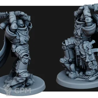 Описание картинки Black Templars Marshal от Печатный подвальчик по цене 315руб | Свободный Рынок Миниатюр - СРМ