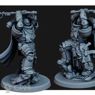 Описание картинки Black Templars Marshal от Печатный подвальчик по цене 315руб | Свободный Рынок Миниатюр - СРМ