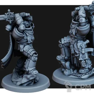 Описание картинки Black Templars Marshal от Печатный подвальчик по цене 315руб | Свободный Рынок Миниатюр - СРМ