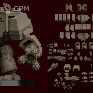 Описание картинки CastraFerrum Dreadnought от MrMetalHorror по цене 1 400руб | Свободный Рынок Миниатюр - СРМ