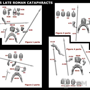 Описание картинки VXDA015 Late Roman Cataphracts от Base 28 по цене 4 500руб | Свободный Рынок Миниатюр - СРМ