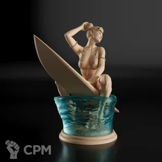 Описание картинки Chun Li on Surf Фигурка (Street Fighter) от GAS3TXD  по цене 4 300руб | Свободный Рынок Миниатюр - СРМ