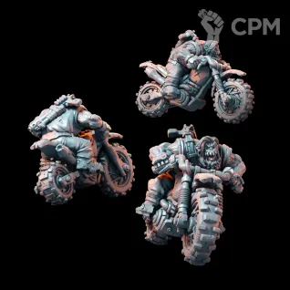 Описание картинки Набор миниатюр Терминаторк и Газбой, Deffkilla Wartrike от Brother Ork по цене 2 315руб | Свободный Рынок Миниатюр - СРМ