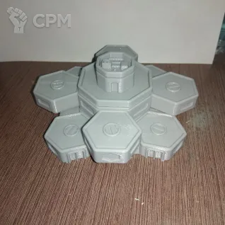 Описание картинки Многоэтажное здание (крыша) от Dwarf Pirate Foundry по цене 30руб | Свободный Рынок Миниатюр - СРМ