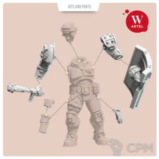 Описание картинки Riot Control Upgrade Pack for Male Enforcers от Артель W по цене 800руб | Свободный Рынок Миниатюр - СРМ