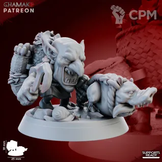 Описание картинки Goblin Sneaky Snuffler 1 от Barduck Miniatures по цене 200руб | Свободный Рынок Миниатюр - СРМ