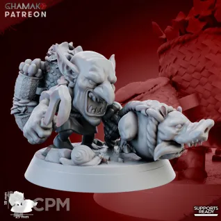 Описание картинки Goblin Sneaky Snuffler 1 от Barduck Miniatures по цене 200руб | Свободный Рынок Миниатюр - СРМ