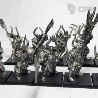 Описание картинки Chosen Chaos Warriors, 10 моделей, литьё в грунте от Shamkin по цене 2 200руб | Свободный Рынок Миниатюр - СРМ