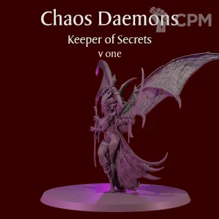 Описание картинки Chaos Daemons Slaanesh Keeper of Secrets от ForgeNight по цене 2 000руб | Свободный Рынок Миниатюр - СРМ