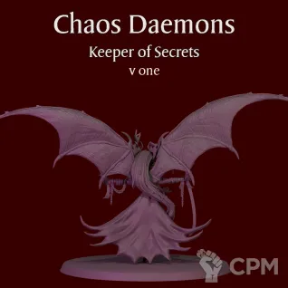 Описание картинки Chaos Daemons Slaanesh Keeper of Secrets от ForgeNight по цене 2 000руб | Свободный Рынок Миниатюр - СРМ