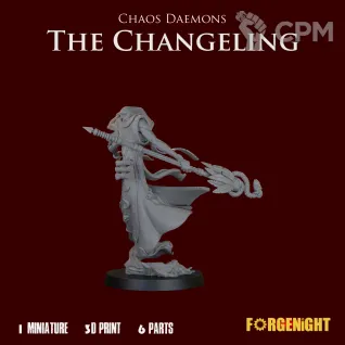 Описание картинки Chaos Daemons The Changeling от ForgeNight по цене 450руб | Свободный Рынок Миниатюр - СРМ