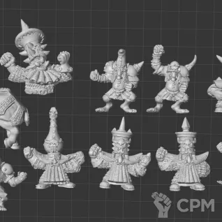Описание картинки Chaos Dwarw Blood Bowl team от White Rhino по цене 799руб | Свободный Рынок Миниатюр - СРМ