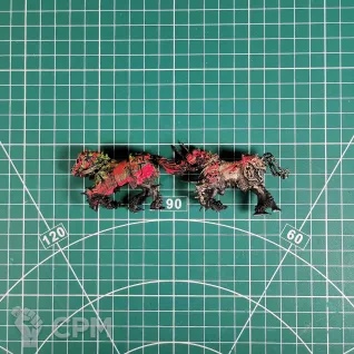 Описание картинки Chaos Knights Horses Chaos Steeds x2 от Каджит по цене 398руб | Свободный Рынок Миниатюр - СРМ